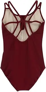 [BOZEVON] Women's Ballet Leotard - Ladies Double Straps Cross Back Dance Camisole Leotard Ballet Dancewear Gymnastic Bodysuit