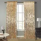 SFN Gold Payatte Sequin Drapes Curtains Panels,Fashion 9FTx9FT Backdrop Home