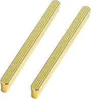 VENEST Embossed Furniture Handles Gold Cupboard Handles Solid TV Cabinet Handles Aluminum Alloy Shoe Cabinet Handles Gold Kitchen Drawer Pulls 2 Pack (Hole Distance 160mm)