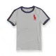 美國百分百【全新真品】Ralph Lauren T恤 RL 短袖 T-shirt Polo 大馬 滾邊 灰色XXS號 青年版 I101