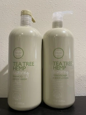 Paul Mitchell Tea Tree Hemp Restoring Shampoo, Conditioner Duo-1 Litter
