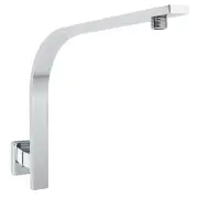 Chrome Brass Square Gooseneck Shower Arm Wall Mount Bathroom Shower Outlet Pipe