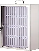 Mobile Phone Cabinet Stainless Steel Mobile Phone Storage Cabinet, Cell Phone Locker Pocket with Safety Lock and Handle, for Classroom Office Factory