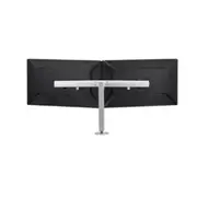 Atdec Black AWMS-R40 Dual display crossbar on 400mm post. Max load: 7kg per arm with HD F-Clamp - Dual display desk mount for up to two 27" monitor