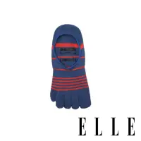 在飛比找momo購物網優惠-【ELLE】深履足弓止滑五趾女襪-藍(五趾襪/五指襪)