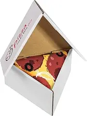 [Rainbow Socks] Women Men Pizza Socks Box - Pepperoni - 1 Pair