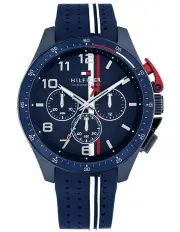 [Tommy Hilfiger] Bank Silicone Watch in Blue