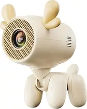 YOWOCHUNG Series NSL03 Smart Projector, deer shape 4K Supported,with WiFi and Bluetooth;36W Speakers,Netflix Official 160 ANSI Home Outdoor projector, Milk White