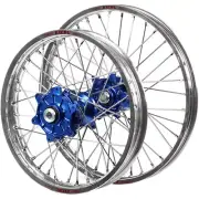 SM Pro/Excel Takasago BMW F800 08-18 19"/17" Silver/Blue Wheel Set