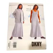 Vogue 2335 DKNY Designer Sleeveless Dress Jacket 12 14 16 Sewing Pattern UNCUT