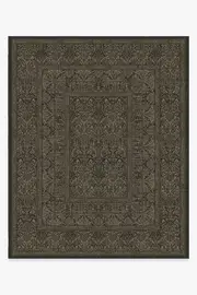 245' x 305' | Machine Washable Runner Rug | Kid & Pet Friendly | Indoor Rug | Bluebell Soft Black Rug by Morris & Co. | Ruggable