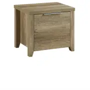 Bedside Table 2 drawers Storage Table Night Stand MDF in Oak