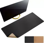 100 x 40cm Cork & Leather Desk Pad, Large XXL Desk Mat, Full Desk Mouse Pad, Dua