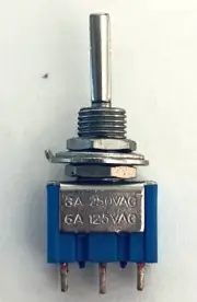 MTS-1 DPST ON-ON 3A 250VAC 6A/125VAC Double Pole Single Throw Blue Toggle Switch