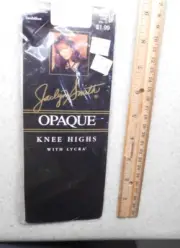 Jaclyn Smith Charlie Angels Knee Highs Sandelfoot Opaque Lycra Leg White