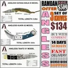 SET OF 3 LUXURY KNIFE #ANGLESS HANDMADE DAMASCUS FOLDING KNIFE LOT 13