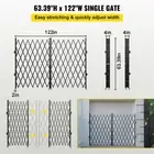 Double Folding Security Scissor Gate 5ft High 10ft Wide Heavy Duty Door Gate