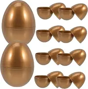 10pcs Egg Decoration Ice Cream Egg Eggs Decor Cartons Bulk Twist Bubble Wand Lolly Bag Fillers Egg Carton Clear Fillable Egg Shape Ball Jumbo Egg Plastic Golden