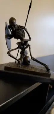 HARRYHAUSEN BRONZE SKELETON WARRIOR STATUE