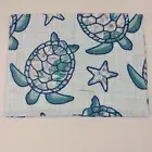 One Bath Towel Deborah Connolly Sea Turtles Starfish Beach Coastal Blue