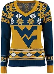 FOCO NCAA Womens Big Logo V-Neck Sweater