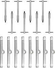 Vsenkes Valve Cover T-bar Set Multipurpose Lightweight for Sbc 283 327 350 Bolt Sheet Chrome Alloy for Truck Vehicle Spare Parts