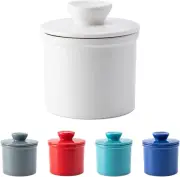 Butter Crock with Water Line for Counter French Butter Dish with Lid Ceramic