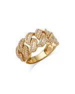 Bloomingdale's Fine Collection Men's Diamond Pave Link Ring in 14K Yellow Gold, 1.50 tcw