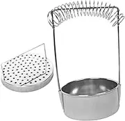 COHEALI Nasal wash Brush Washer with Drying Rack Paint Brush Washer Bucket Artist Brush Basin Oil Paint Brush Washer Paint Brush Bucket Grease Cleaner Stainless Steel Painting Spiral Brush
