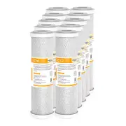 10 Pack 10"x2.5" 5 Micron CTO Carbon Block Water Filter Cartridge Whole House RO