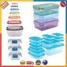 3/7/13 Pcs Food Storage Containers Set Kitchen Organiser Plastic Boxes- BPA free