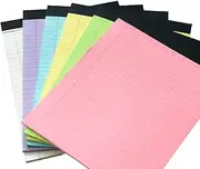 1 Pack 50 Sheets Pads Note Pads 5 x 8 Inch Random Color Lined Writing Pads, Per Writing Pad, Notebooks and Writing Pads Office Products(Pink, Yellow, Blue, Purple)