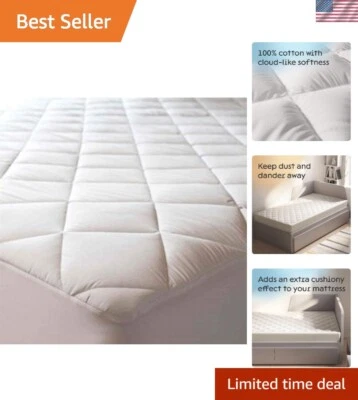 Niagara Cotton Mattress Protector King 78x80 Non Noisy Cooling Breathable Ult...