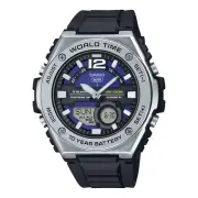Casio MWQ100-2AV, World Time Combo Watch, 3 Alarms, Black Strap, 10Year Battery