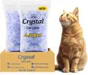 8.6Lb Crystal Cat Litter Powerful Odor Control Non-Clumping Lasts up to 6 Weeks