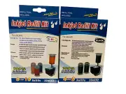 Black & Tri-Color Ink Cartridge Refill Box Kit for HP 62 63 64 65 65XL
