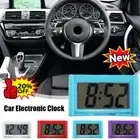 Small Self-Adhesive Car Desk Clock Electronic Watches LCD Digital Car Deco