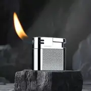 Cool Mini Compact Metal Pipe Cigar Lighter Soft Flame For Tobacco Gas Refillable
