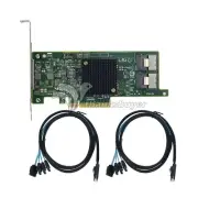 6GB HBA Card IT Mode Host 9207-8i Bus Adapter (for LSI) SAS2308 Chip + Cables