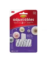 Command Adjustables Repositionable Mini Fasteners 6 Hooks/Pack 1 Pack