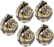 DIY Decorative Bells Set 5pcs Retro Brass Collar Bells for Craft Projects