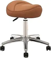 Saddle Stool w/360° Swivel PU Wheels Adjustable Height 36-50 cm Dental Hygienist Artists Saddle Seat Stool