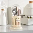 Dustproof Cosmetic Brush Organizer With Lid Pen Holder Desktop