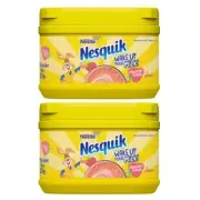 919497 2 x 300G TUB NESTLE NESQUIK STRAWBERRY FLAVOUR MILK POWDER MILKSHAKE MIX