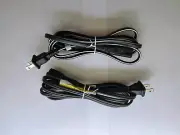 Two Pack 2 Prong 5 ft Power Cord LOROM LR-02B 7A 125V Polarized x2 Cables New