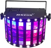 CR Lite Razor ST 2-in-1 LED Multi Effects Derby Beam RGBW LED with SMD Strobe Sound Auto DMX Remote Control