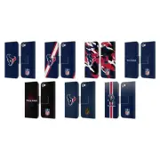 NFL HOUSTON TEXANS LOGO LEATHER BOOK WALLET CASE FOR APPLE iPOD TOUCH MP3