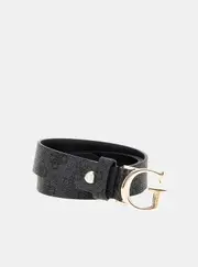 GUESS Black Logo Emera Adjustable Belt Size: Small