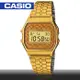 【CASIO 卡西歐】普普風格經典復古款 中性錶 全金格菱紋(A159WGEA-9ADF)