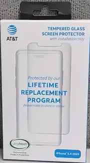 AT&T Tempered Glass Antimicrobial Screen Protector - iPhone 12 mini